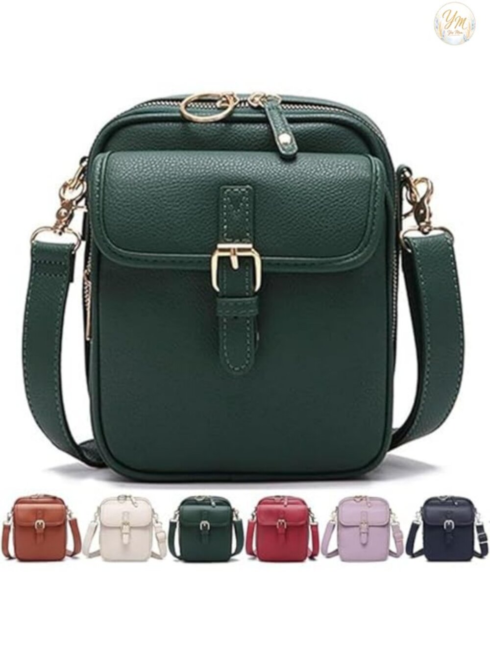 Faux Leather Crossbody Bag Anti-Theft Messenger Large Capacity Card Slots